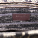 Christian Dior Leopard Velvet D-light Bag Velor 2way Brown Gold Auth 208553SAM-20