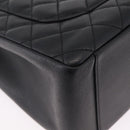 CHANEL Chain Tote Bag Caviar Skin Black Gold CC Auth 208554SAM-13