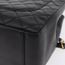 CHANEL Chain Tote Bag Caviar Skin Black Gold CC Auth 208554SAM-14