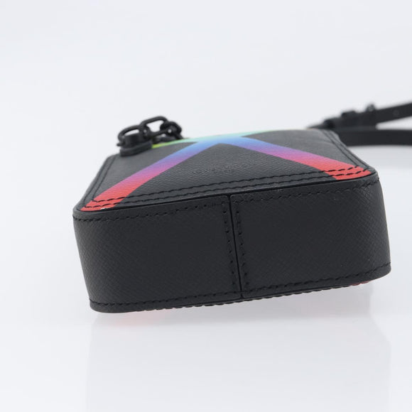 LOUIS VUITTON Taiga Rainbow Danube Messenger Bag Black M30332 LV Auth 208555M