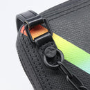 LOUIS VUITTON Taiga Rainbow Danube Messenger Bag Black M30332 LV Auth 208555M-16
