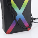 LOUIS VUITTON Taiga Rainbow Danube Messenger Bag Black M30332 LV Auth 208555M-17