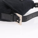 FENDI Mamma Baguette Shoulder Bag Cotton Jersey Black Silver 26424 Auth 208557V-10