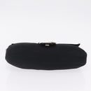 FENDI Mamma Baguette Shoulder Bag Cotton Jersey Black Silver 26424 Auth 208557V-11