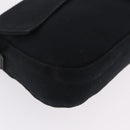 FENDI Mamma Baguette Shoulder Bag Cotton Jersey Black Silver 26424 Auth 208557V-12