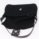 FENDI Mamma Baguette Shoulder Bag Cotton Jersey Black Silver 26424 Auth 208557V-20