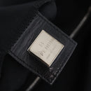 FENDI Mamma Baguette Shoulder Bag Cotton Jersey Black Silver 26424 Auth 208557V-21