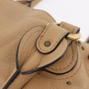 Chloe Paddington Hand Bag Leather Beige Gold Silver Auth 208558V-11