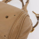 Chloe Paddington Hand Bag Leather Beige Gold Silver Auth 208558V-15