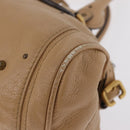Chloe Paddington Hand Bag Leather Beige Gold Silver Auth 208558V-17