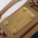 Chloe Paddington Hand Bag Leather Beige Gold Silver Auth 208558V-22