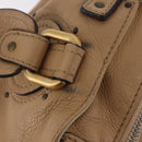 Chloe Paddington Hand Bag Leather Beige Gold Silver Auth 208558V-31