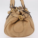 Chloe Paddington Hand Bag Leather Beige Gold Silver Auth 208558V-4