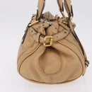 Chloe Paddington Hand Bag Leather Beige Gold Silver Auth 208558V-6