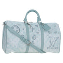 LOUIS VUITTON Aqua Garden Keepall Bandouliere 50 Bag M22570 LV Auth 208560SM-1