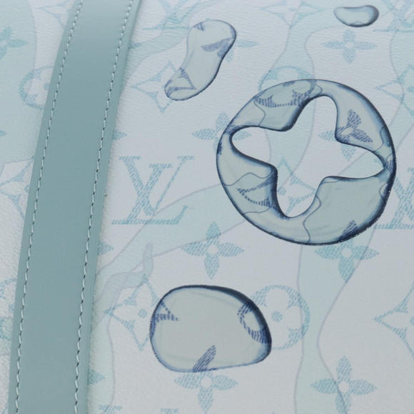LOUIS VUITTON Aqua Garden Keepall Bandouliere 50 Bag M22570 LV Auth 208560SM