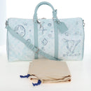 LOUIS VUITTON Aqua Garden Keepall Bandouliere 50 Bag M22570 LV Auth 208560SM-35