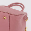 Miu Miu Hand Bag Leather 2way Pink Gold Auth 208563V-22