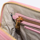 Miu Miu Hand Bag Leather 2way Pink Gold Auth 208563V-29
