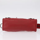 Balenciaga Mini City Hand Bag Leather Red 300295 Auth 208564V-10