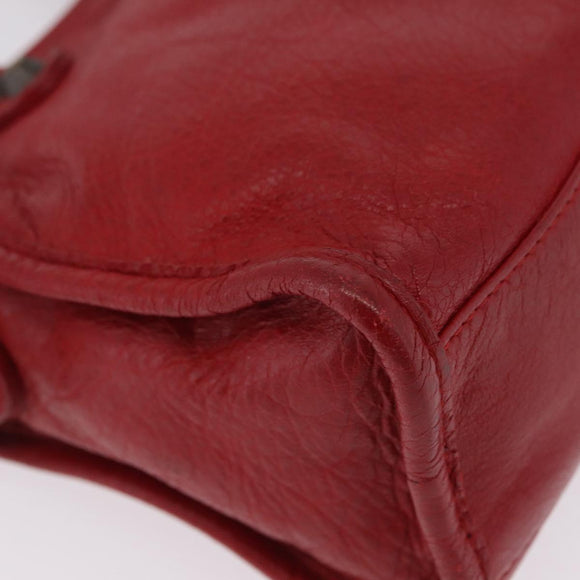 Balenciaga Mini City Hand Bag Leather Red 300295 Auth 208564V