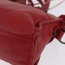 Balenciaga Mini City Hand Bag Leather Red 300295 Auth 208564V-14