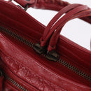 Balenciaga Mini City Hand Bag Leather Red 300295 Auth 208564V-16