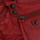 Balenciaga Mini City Hand Bag Leather Red 300295 Auth 208564V-18