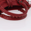 Balenciaga Mini City Hand Bag Leather Red 300295 Auth 208564V-8