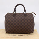 LOUIS VUITTON Damier Ebene Speedy 30 Hand Bag N41364 LV Auth 208566A-25