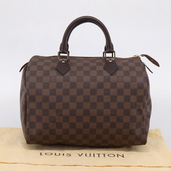 LOUIS VUITTON Damier Ebene Speedy 30 Hand Bag N41364 LV Auth 208566A