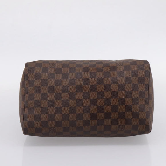 LOUIS VUITTON Damier Ebene Speedy 30 Hand Bag N41364 LV Auth 208566A