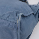 Balenciaga The City Hand Bag Leather 2way Blue 115748 Auth 208567V-17