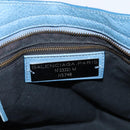 Balenciaga The City Hand Bag Leather 2way Blue 115748 Auth 208567V-21