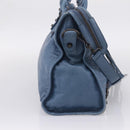 Balenciaga The City Hand Bag Leather 2way Blue 115748 Auth 208567V-3
