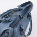 Balenciaga The City Hand Bag Leather 2way Blue 115748 Auth 208567V-6