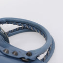 Balenciaga The City Hand Bag Leather 2way Blue 115748 Auth 208567V-14