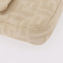 FENDI Zucca Canvas Mamma Baguette Shoulder Bag Beige Silver 26424 Auth 208569V-17