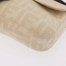 FENDI Zucca Canvas Mamma Baguette Shoulder Bag Beige Silver 26424 Auth 208569V-18