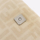 FENDI Zucca Canvas Mamma Baguette Shoulder Bag Beige Silver 26424 Auth 208569V-23
