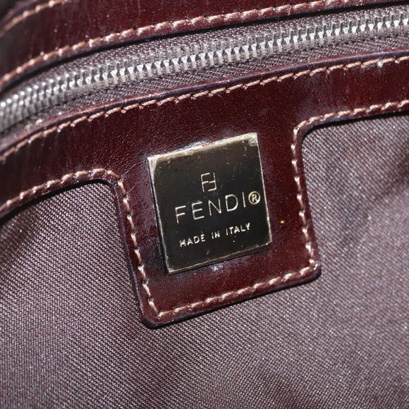 FENDI Zucca Canvas Mamma Baguette Shoulder Bag Beige Silver 26424 Auth 208569V