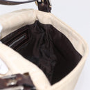 FENDI Zucca Canvas Mamma Baguette Shoulder Bag Beige Silver 26424 Auth 208569V-26