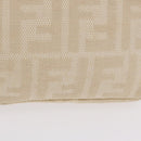 FENDI Zucca Canvas Mamma Baguette Shoulder Bag Beige Silver 26424 Auth 208569V-4