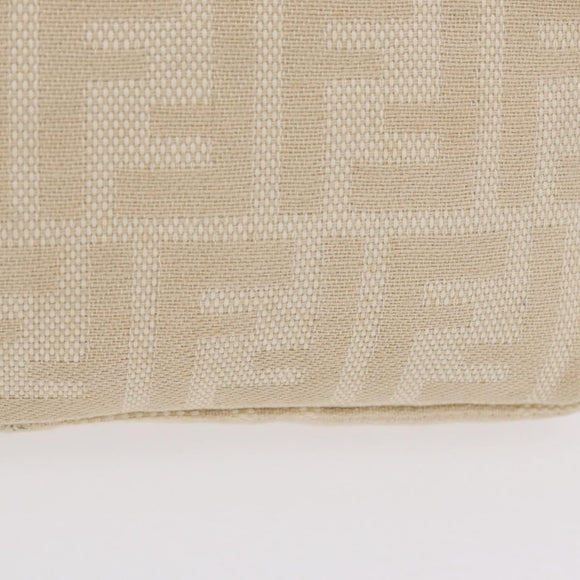FENDI Zucca Canvas Mamma Baguette Shoulder Bag Beige Silver 26424 Auth 208569V