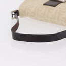 FENDI Zucca Canvas Mamma Baguette Shoulder Bag Beige Silver 26424 Auth 208569V-8