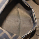 FENDI Zucca Canvas Mamma Baguette Shoulder Bag Black Brown Auth 208570V-27