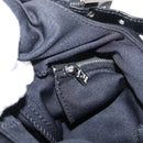 FENDI Mamma Baguette Shoulder Bag Cotton Jersey Black Silver 26686 Auth 208573V-20