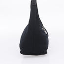 FENDI Mamma Baguette Shoulder Bag Cotton Jersey Black Silver 26686 Auth 208573V-3