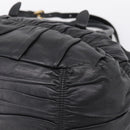 PRADA Hand Bag Leather 2way Black Gold Auth 208574V-9