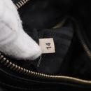 PRADA Hand Bag Leather 2way Black Gold Auth 208574V-12